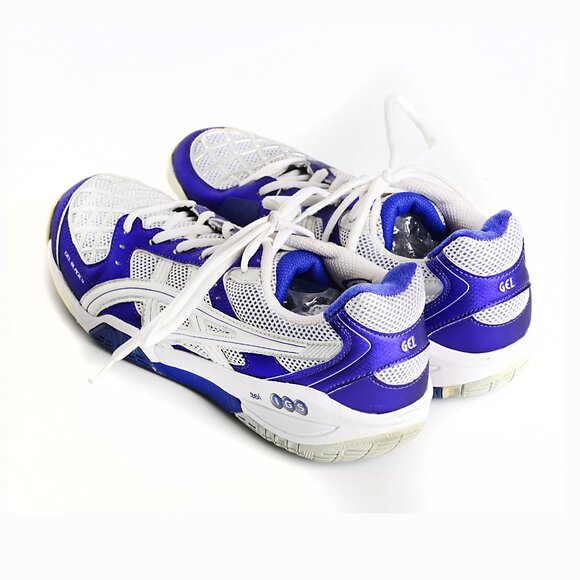 ASICS GEL BLADE 4 Indoor Sports Athletic Court Shoe Purple & White Size 9.5 - Picture 5 of 9